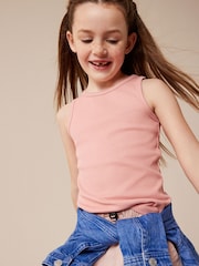 Pink Rib Vest (3-16yrs) - Image 1 of 7