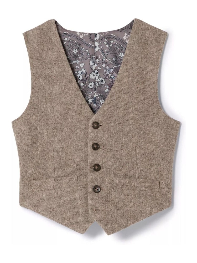 MOSS Grey Donegal Waistcoat - Image 1 of 1