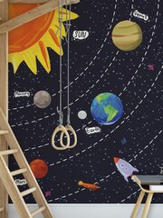 A Street Blue Solar System Mural - Image 1 of 1