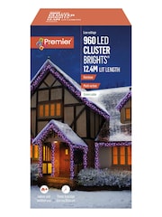 Premier Decorations Ltd Red 960 LED Clusters With Timer - Image 1 of 4