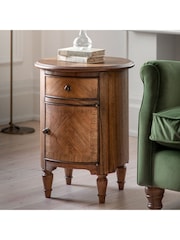 Gallery Home Natural Kami Drum Side Table - Image 1 of 8