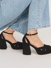 Negro - Zapatos de plataforma con tacón de Simply Be - Imagen 1 de 4
