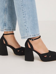 Negro - Zapatos de plataforma con tacón de Simply Be - Imagen 4 de 4