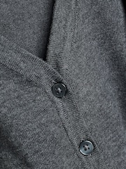 Grey Cotton Rich School V-Neck Cardigan (3-16yrs) - Image 7 of 8