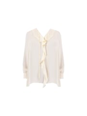 Live Unlimited White Curve Petite Ruffle Front Blouse - Image 4 of 4