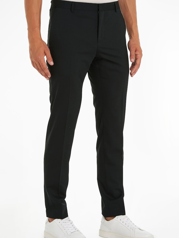 Calvin Klein Stretch Wool Slim Trousers - Image 1 of 6