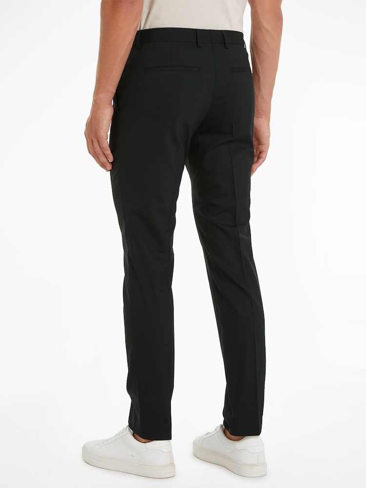 Calvin Klein Stretch Wool Slim Trousers - Image 2 of 6