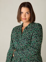 Live Unlimited Green Spot Print Long Sleeve Jersey Shirt - Image 3 of 4