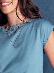 Μπλε - Boden Supersoft T-Shirt με λαιμόκοψη - Εικόνα 2 από 5