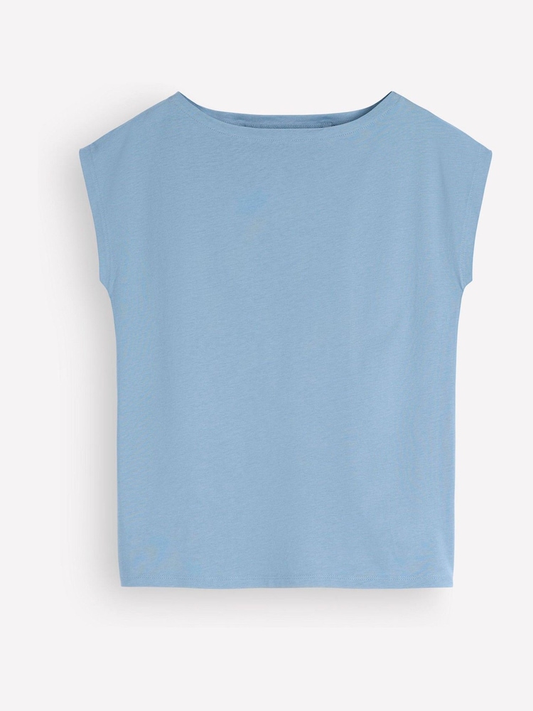 Μπλε - Boden Supersoft T-Shirt με λαιμόκοψη - Εικόνα 5 από 5