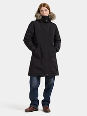 Didriksons Black Erna Waterproof Coat - Image 1 of 6