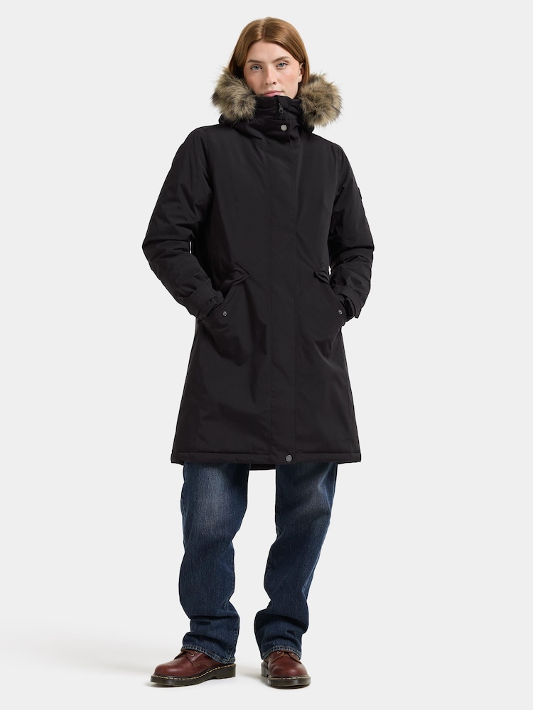 Didriksons Black Erna Waterproof Coat - Image 1 of 6 Didriksons Black Erna Waterproof Coat - Image 1 of 6