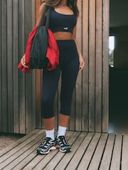 海軍藍 - self. Capri Sports Leggings - 圖片 3，共 6