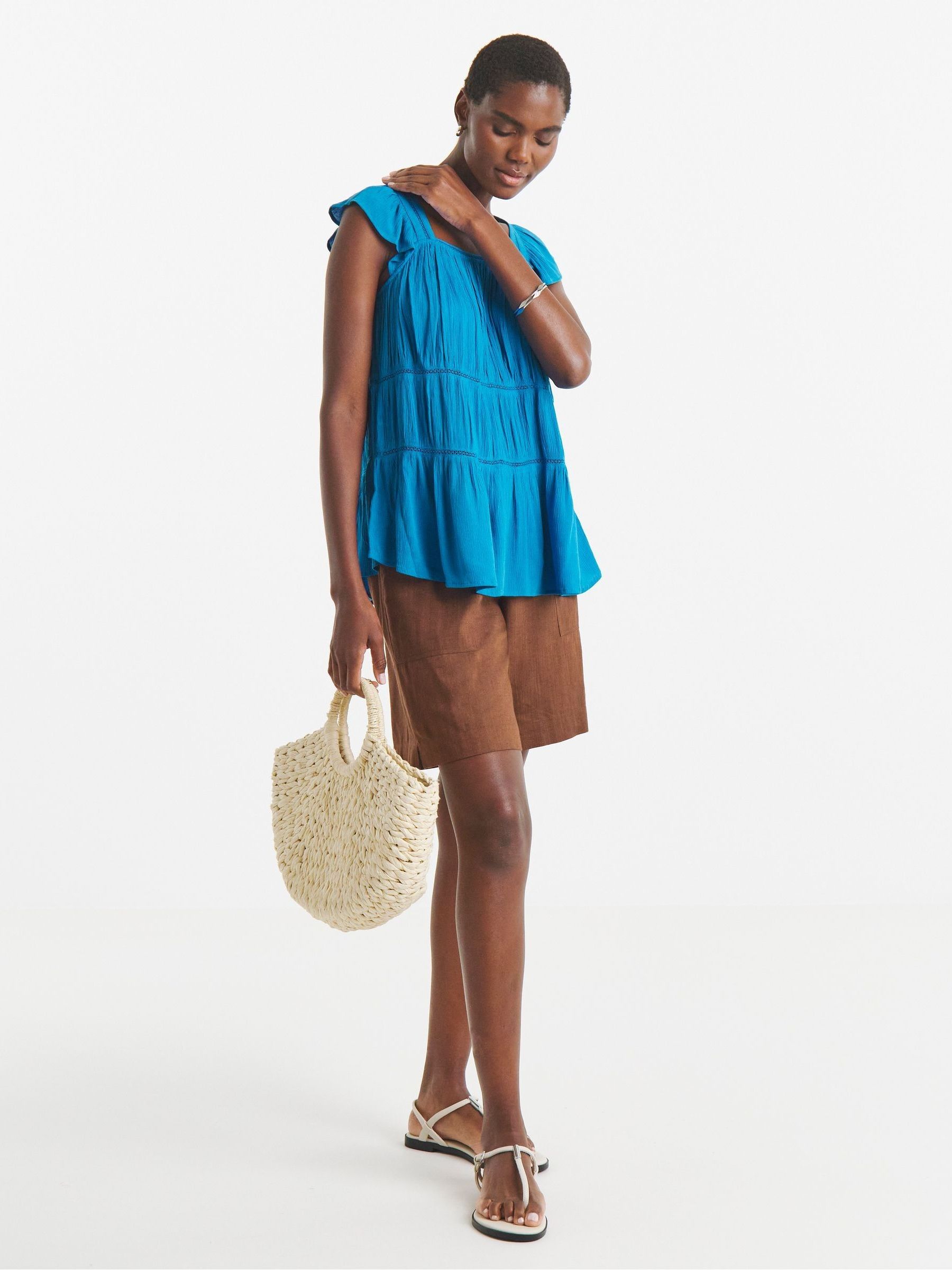 トップス Plage IND VOIL TACK CAMI Buy JD Williams Blue Trim Detail Prairie Cami from the Next UK