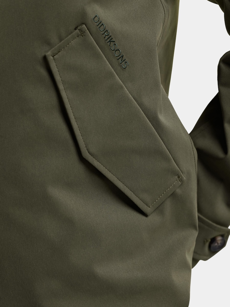 Didriksons Green Lynn Womens Waterproof Jacket - Image 6 of 6