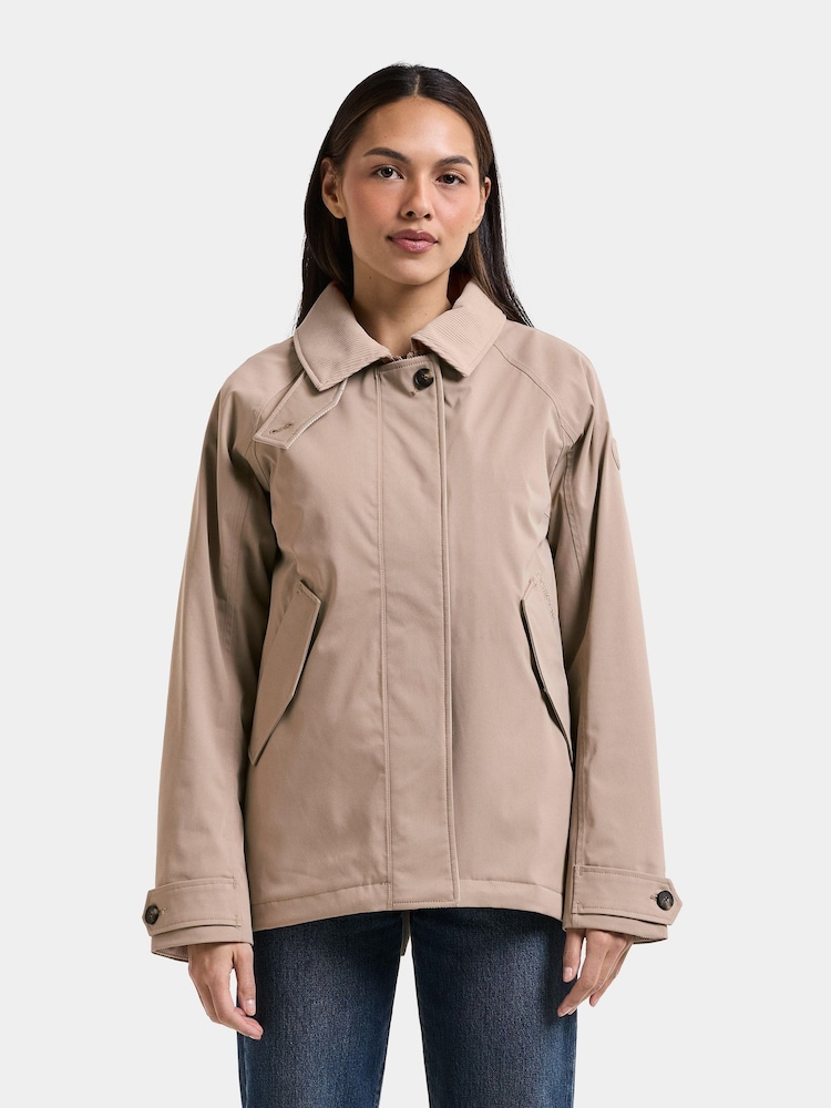 Didriksons Beige Lynn Womens Waterproof Jacket - Image 1 of 6