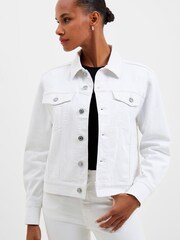 French Connection White Conscious Stretch Tucker Jacket - Image 1 of 4