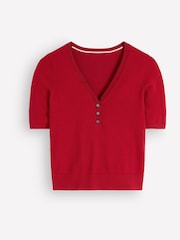 Boden Camilla bomulds-T-shirt med V-hals - Billede 3 af 4