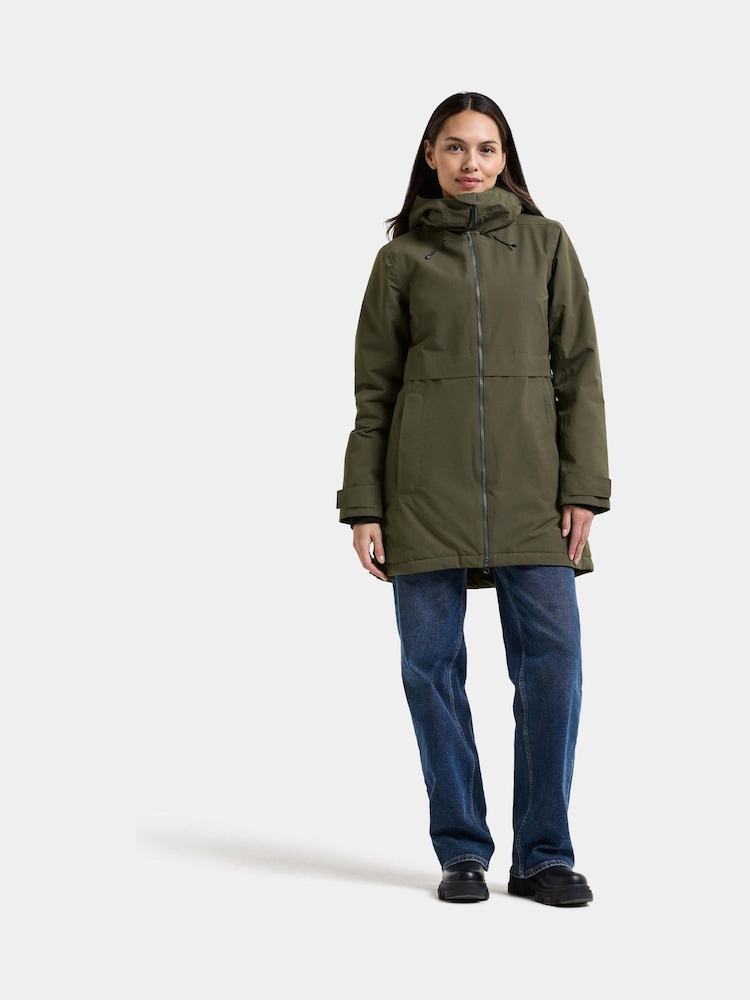 Зелений - Didriksons Tiril Waterproof Coat - Image 1 of 6