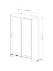 Grey Flynn 1.2m Sliding Wardrobe - Image 4 of 11