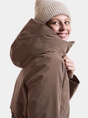 Mokkabrun - Didriksons Melody Long Waterproof Coat - Bilde 5 av 6