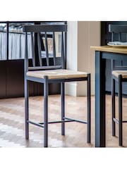 Gallery Home Meteor Navy Leroy Bar Stool Set of 2 - Image 1 of 3