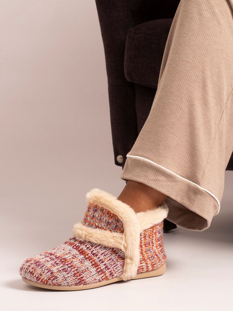 Lunar Pink Fabia Bootie Slippers - Image 1 of 5 Lunar Pink Fabia Bootie Slippers - Image 1 of 5