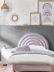 Opulent Velvet Lilac Purple Kids Rainbow Upholstered Standard Bed - Image 1 of 7