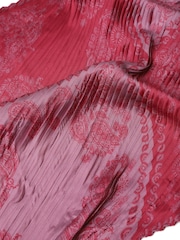 Aela Pink Paisley Pleat Scarf - Image 3 of 4