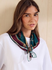 Friends Like These White Scarf Detail T-Shirt - Image 2 of 4