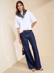 Friends Like These White Scarf Detail T-Shirt - Image 3 of 4