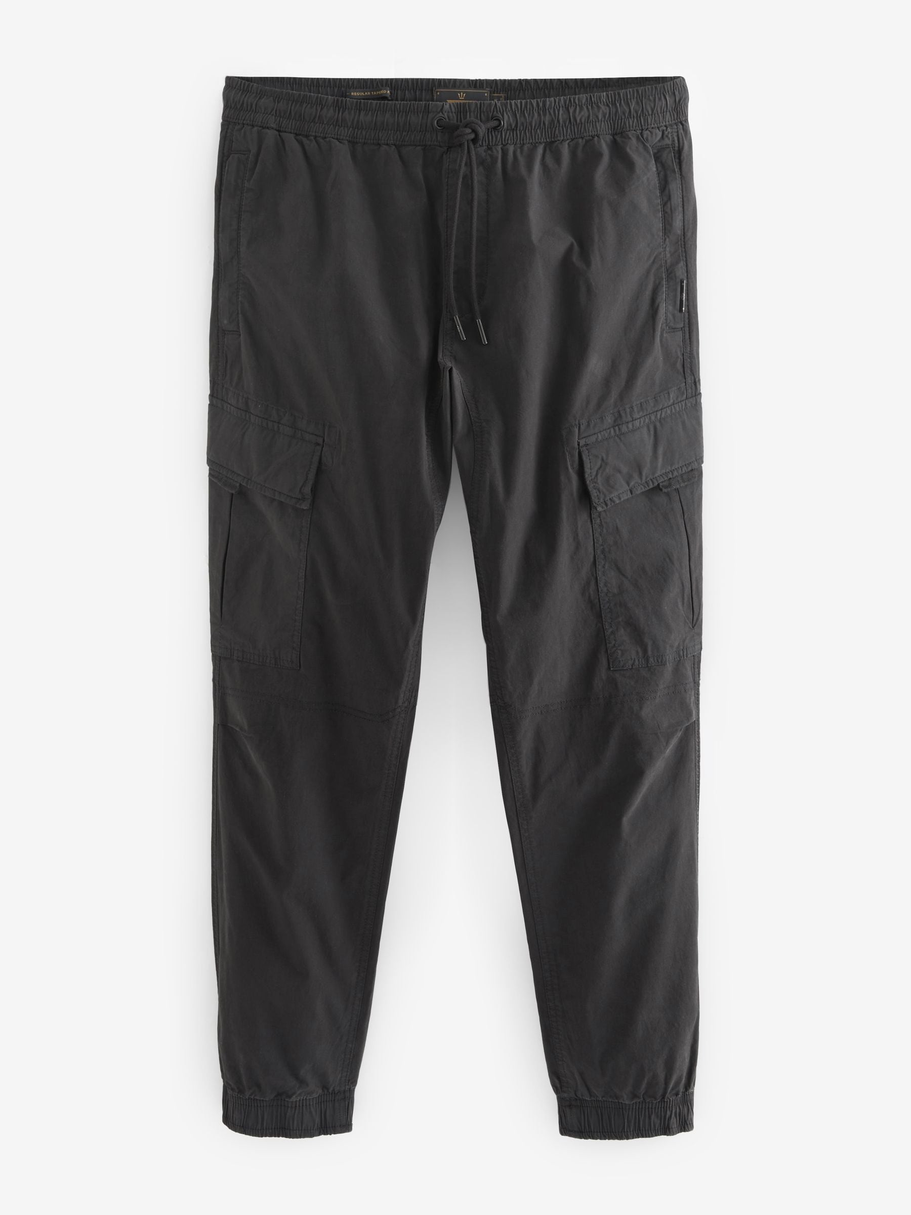 Buy Black Regular Tapered Fit Stretch Utility Cargo Trousers Buy Black Regular Tapered Fit Stretch Utility Cargo Trousers