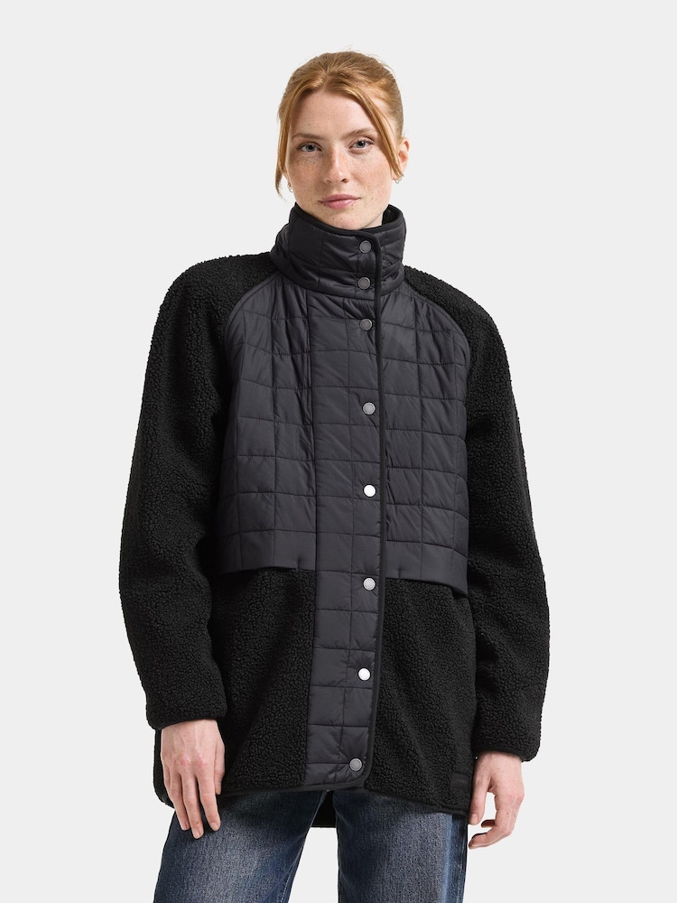 Didriksons Black Hazel Womens Hybrid Fleece - Image 1 of 6 Didriksons Black Hazel Womens Hybrid Fleece - Image 1 of 6