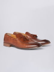 Brązowy - MOSS Highgate Tassel Loafers - Image 1 of 4