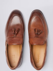 Brązowy - MOSS Highgate Tassel Loafers - Image 2 of 4