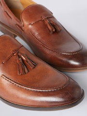 Brązowy - MOSS Highgate Tassel Loafers - Image 4 of 4