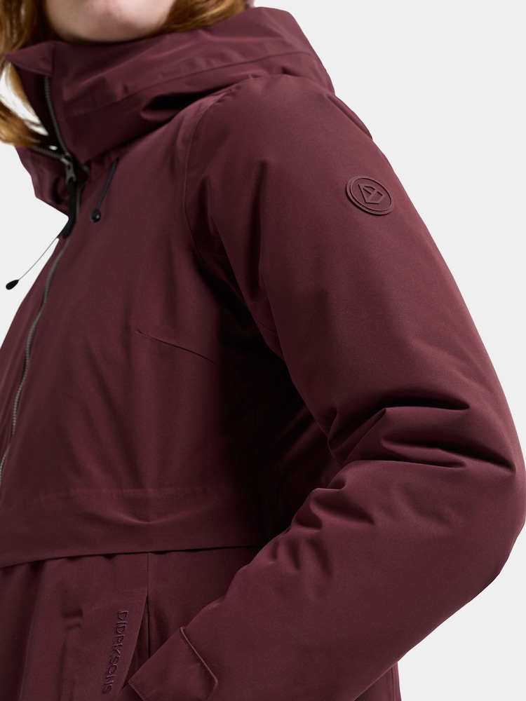Didriksons Red Tiril Womens Waterproof Coat - Image 6 of 6 Didriksons Red Tiril Womens Waterproof Coat - Image 6 of 6
