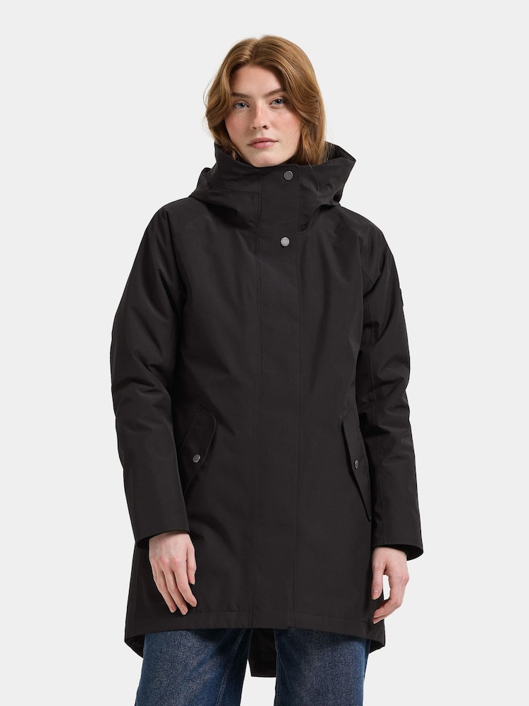 Didriksons Black Alana Waterproof Coat - Image 1 of 6 Didriksons Black Alana Waterproof Coat - Image 1 of 6
