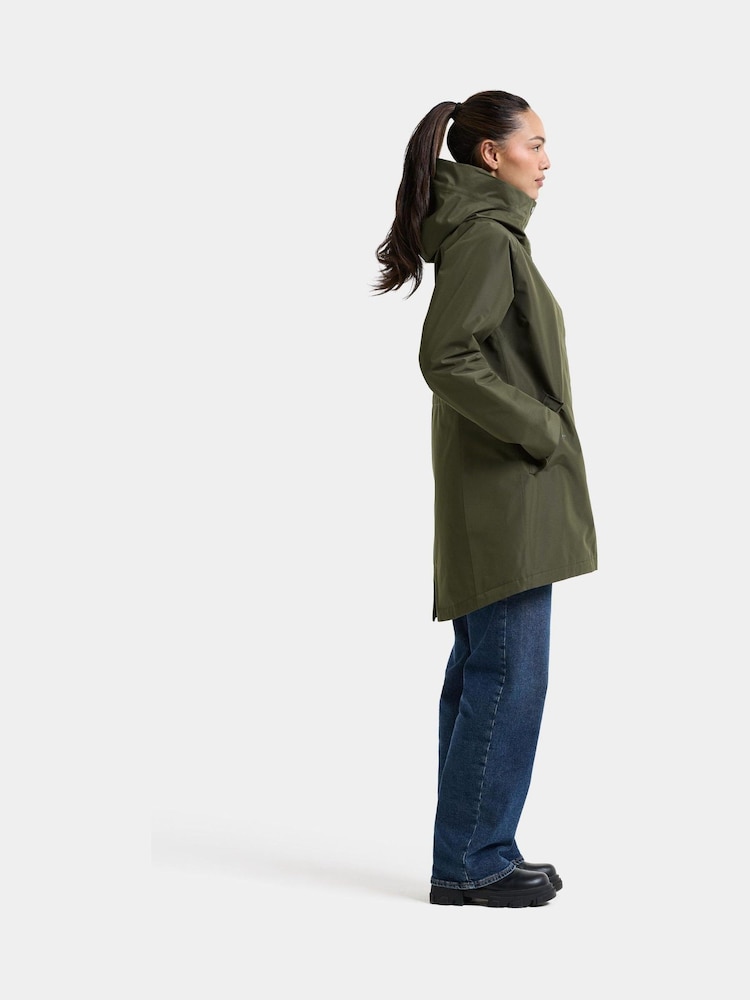 Didriksons Green Alana Waterproof Coat - Image 2 of 6