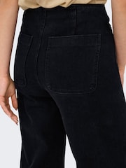 ONLY Black High Waist Wide Leg Jeans - Image 3 of 6