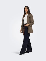 ONLY Blue Madison High Waist Wide Leg Jeans In Super Stretch With Detachable Scarf - Image 5 of 7