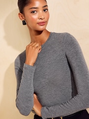 Friends Like These Grey Soft Touch Long Sleeve Top - Image 4 of 5