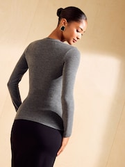 Friends Like These Grey Soft Touch Long Sleeve Top - Image 5 of 5