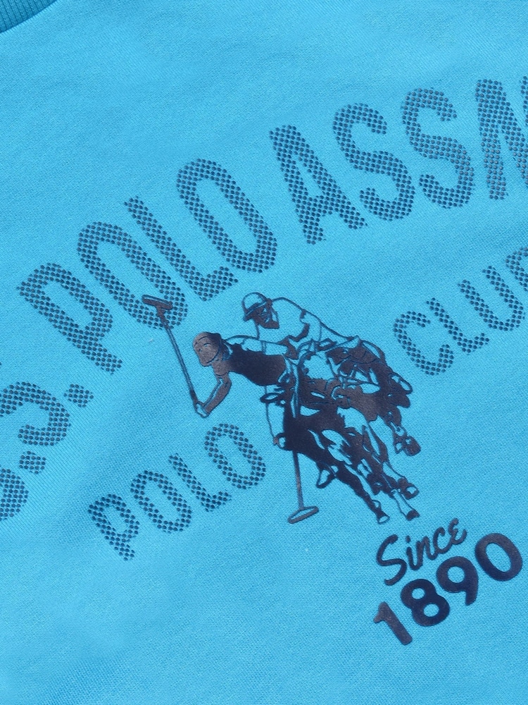 U.S. Polo Assn. Blue Dotty Graphic Crew Sweatshirt - Image 6 of 6