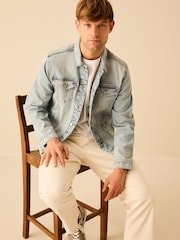 Bleach-Waschung - Jeansjacke - Bild 2 von 9