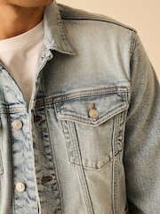 Bleach-Waschung - Jeansjacke - Bild 4 von 9