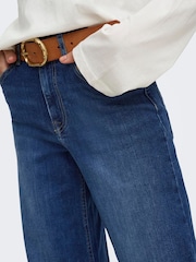 ONLY Dark Blue Madison High Waist Super Stretch Wide Leg Jeans - Image 4 of 6