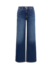 ONLY Dark Blue Madison High Waist Super Stretch Wide Leg Jeans - Image 5 of 6