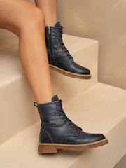 Lunar Blue Venus Leather Ankle Boots - Image 1 of 7