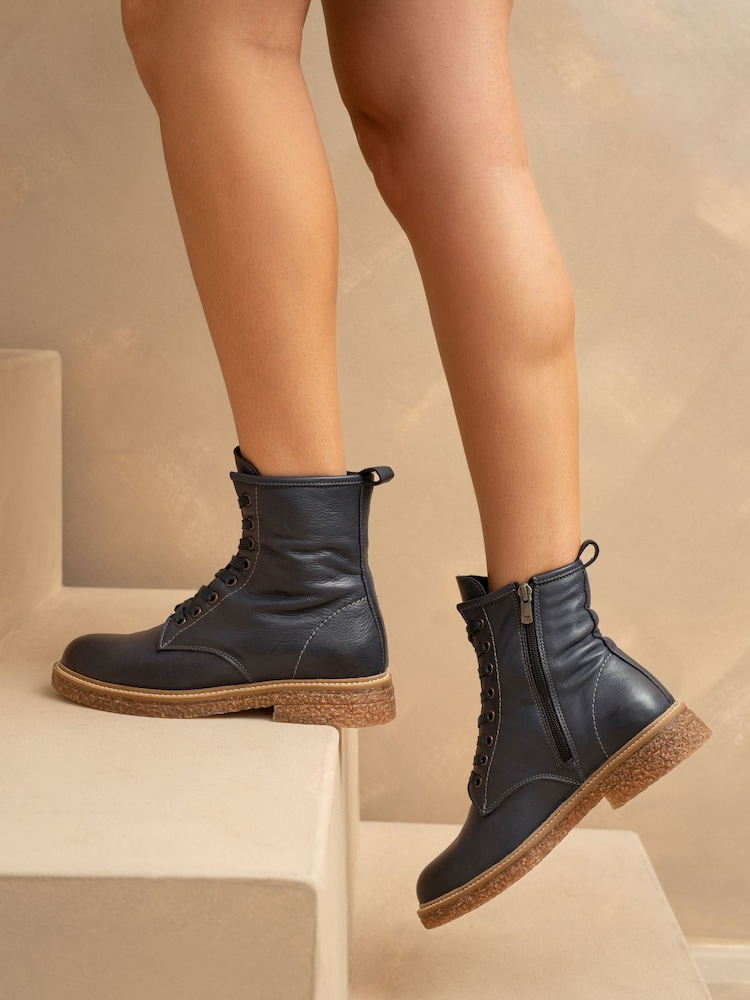 Lunar Blue Venus Leather Ankle Boots - Image 2 of 7 Lunar Blue Venus Leather Ankle Boots - Image 2 of 7